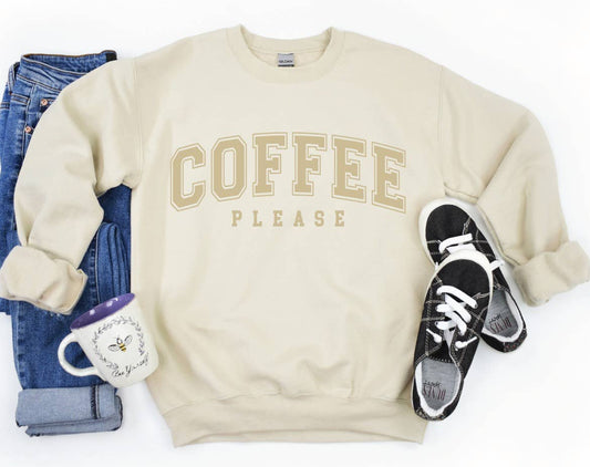 COFFEE PLEASE Sweatshirt Final Sale