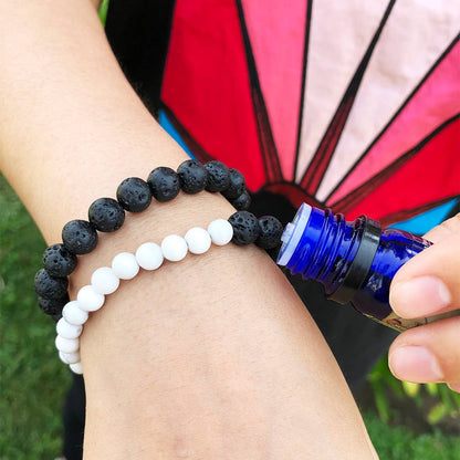 Marble Lava Bead  Aromatherapy Essential Oil Bracelet