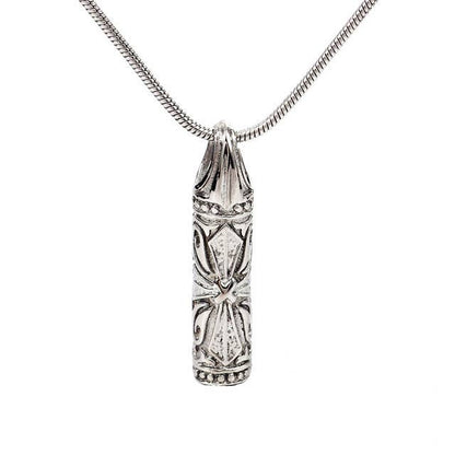 Wishing Cross Cylinder Memorial Necklace