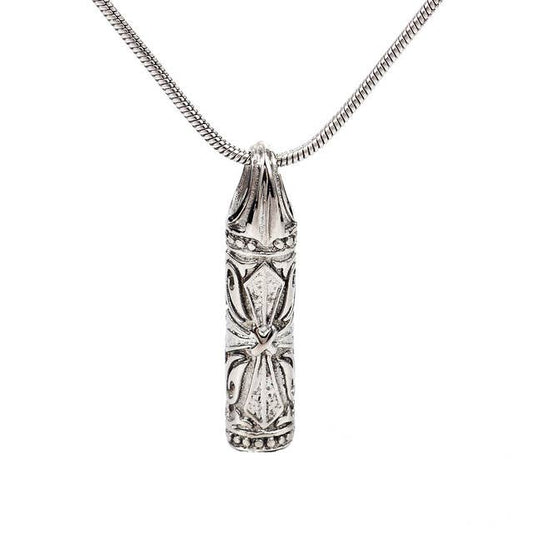 Wishing Cross Cylinder Memorial Necklace