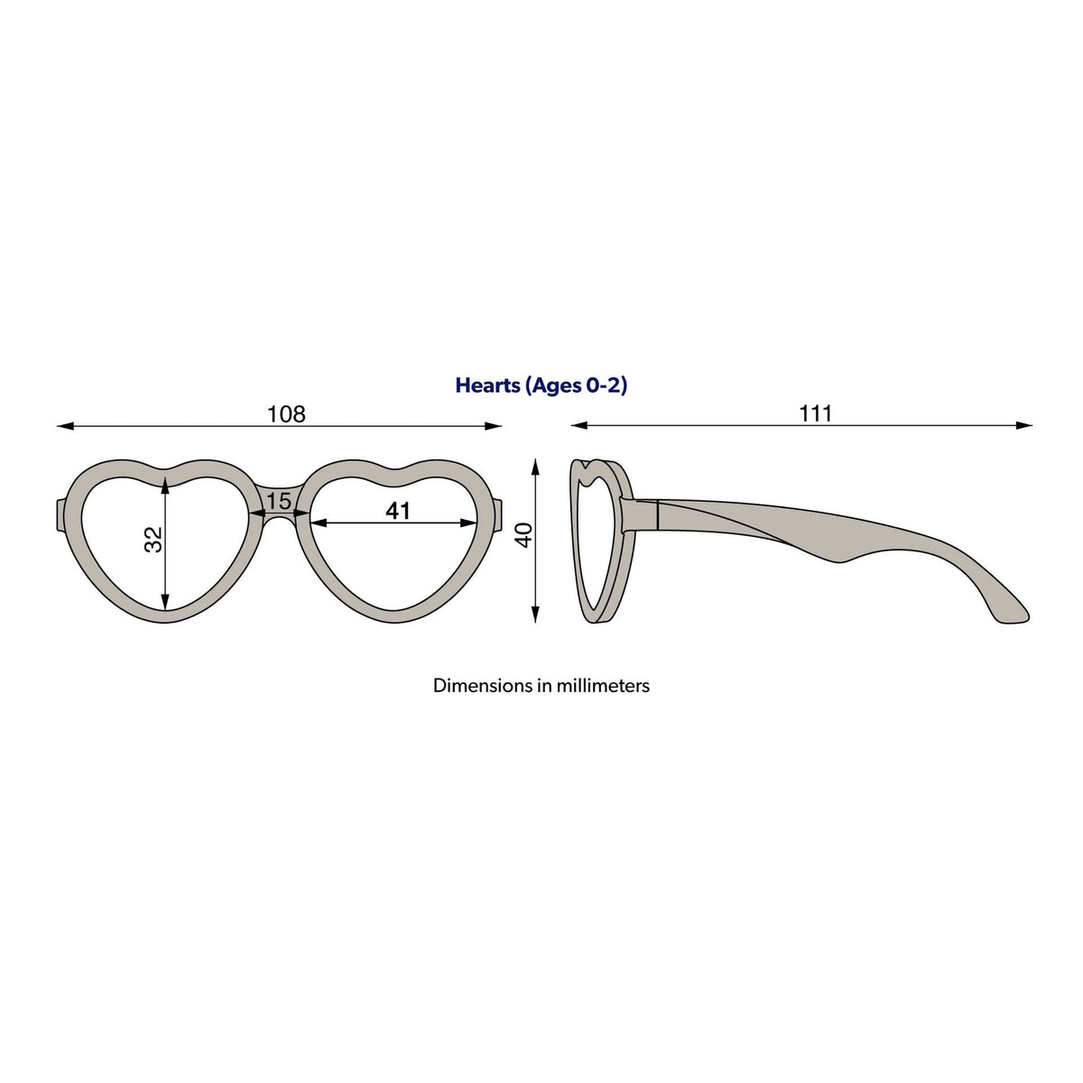 The Sweetheart Heart - Polarized with Mirrored Lens