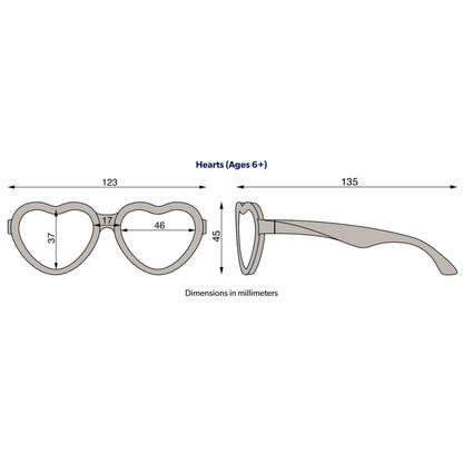 The Sweetheart Heart - Polarized with Mirrored Lens