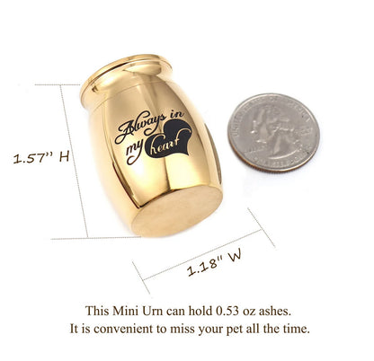 Steel Mini Memorial Ash Holder Cremation Urn Keepsake